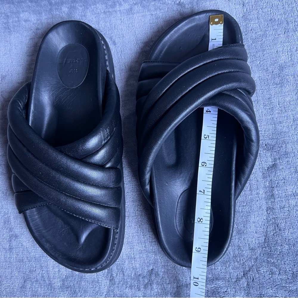 The Bali Tailor Oska Sandals Sz 39 US 8 Black Slides Casual Soft Beach Summer - Picture 10 of 14